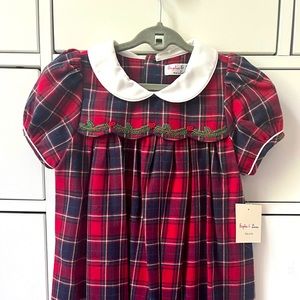 Sophie and Lucas 4t McCallister Plaid Scallop dress NWT